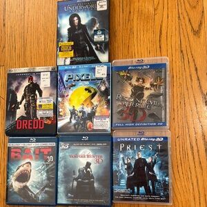Blu-ray 3D Movie Lot – 7 Titles